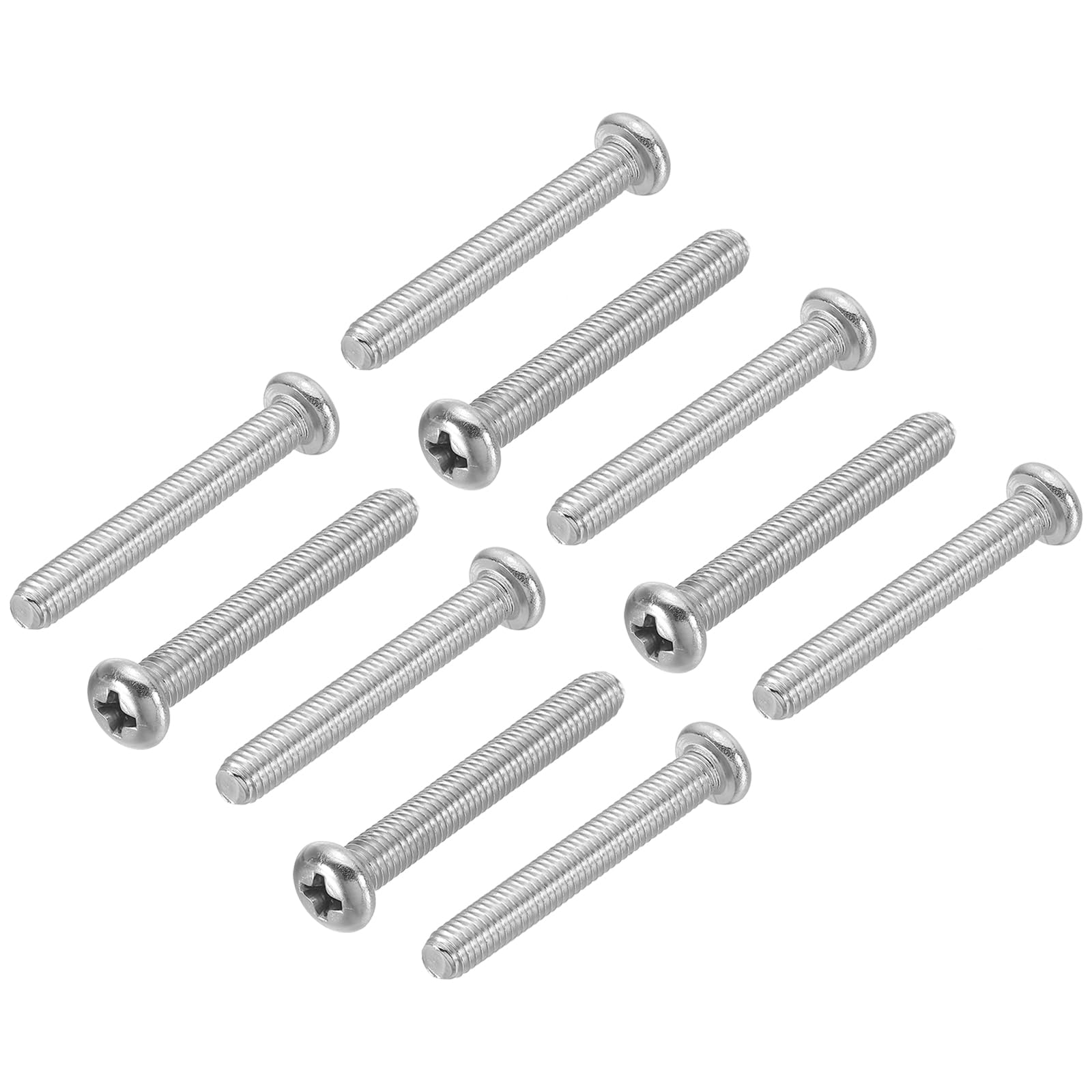 PATIKIL Phillips Pan Head Screws, 15 Pack M5-0.8 x 40mm 304 Stainless Steel 18-8 Full Thread, Pan Head Machine Phillips Drive Screw — image 1