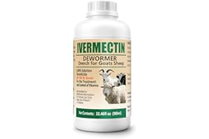 Unikuche Ivermectin Liquid Drench for Sheep Goats, Provides Treatment and Control of Adult and Fourth-Stage Larvae of the par