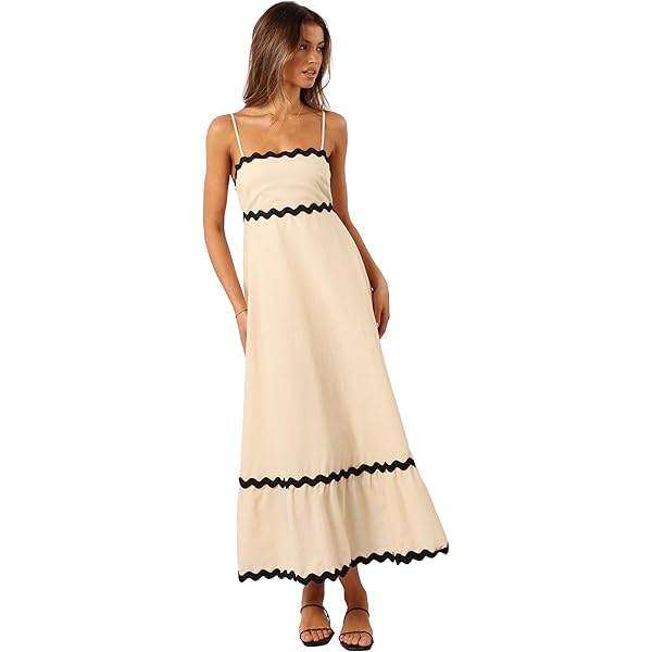 relaxed linen beach dress Loose Linen Dress in Black main image 0