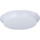 Maxim 87595WTWT Low Profile EE White Acrylic Round LED Flush Mount, 1-Light 8 Watt, 3" H x 12" W, White