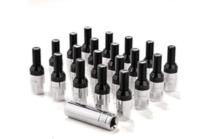 KAMIVOVO 20PCS M14x1.5 Wheel Lug Bolts with 28mm Shank Length Ball Seat, Compatible A3 A4 A6 A8 S4 S6 S8 TT Jetta Allroad VW Quattro Golf Tiguan Passat and Most Ben.Z