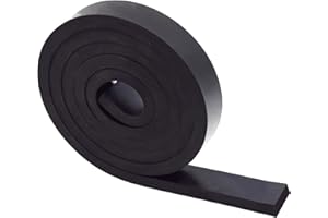 TEKDOE 3/8 Inch Thick Neoprene Rubber Strips and Heavy-Duty Solid Rubber Rolls, Sheet for DIY Gasket, Warehouse, Pads, Seals, Weather Stripping, Flooring (1 Inch Wide, 5 Feet Long)