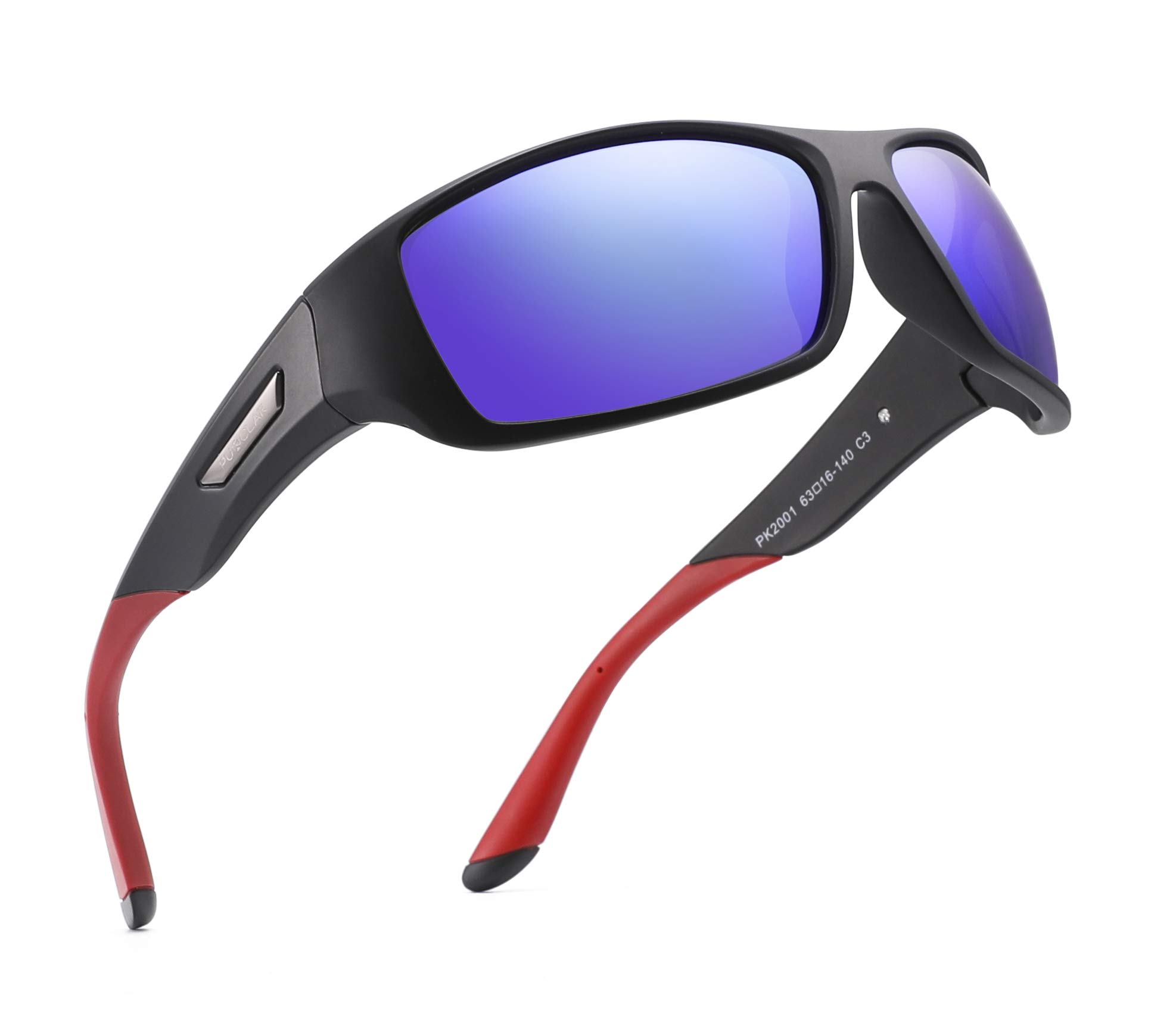 PUKCLAR Mens Sports Polarised Sunglasses for Men Women Running Cycling Fishing Driving Golf TR90 Frame