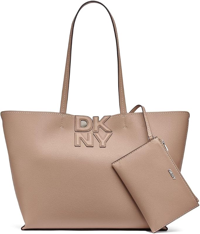 Nicole Tote, 100% Poliuretano Donna, Cappucino And Light Taupe, L