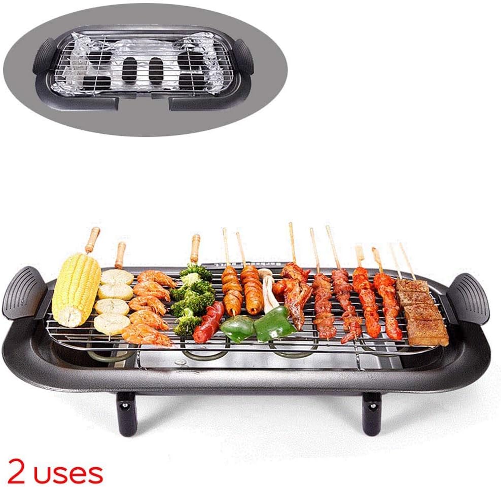 Review Electric Grill Indoor Smokeless ElectricGriddles with NonStick