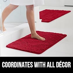 GORILLA GRIP Bath Rug Mat, Thick Soft Absorbent