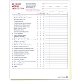 27 Point Inspection Sheet - Vehicle Inspection Form - 100 Pack
