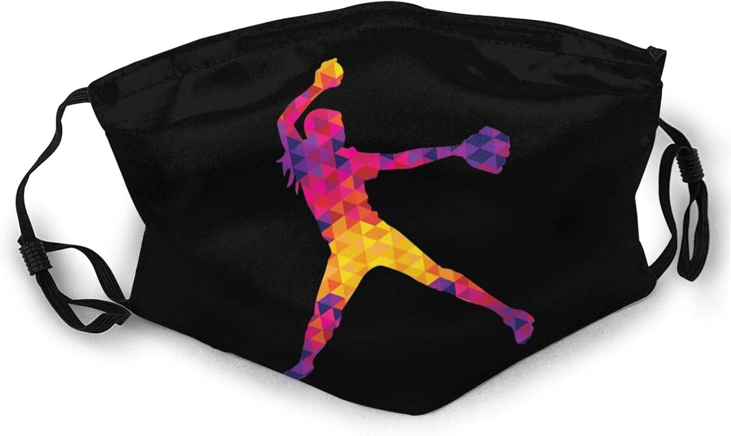 Unisex Face Mask Softball Pitcher Masks DoubleSided Printing Washable