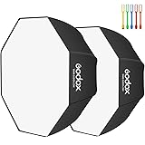Godox 32"/80cm Umbrella Octagon Softbox, Studio Flash Reflector, Speedlight Octagonal Soft Box with Carrying Bag for Portrait