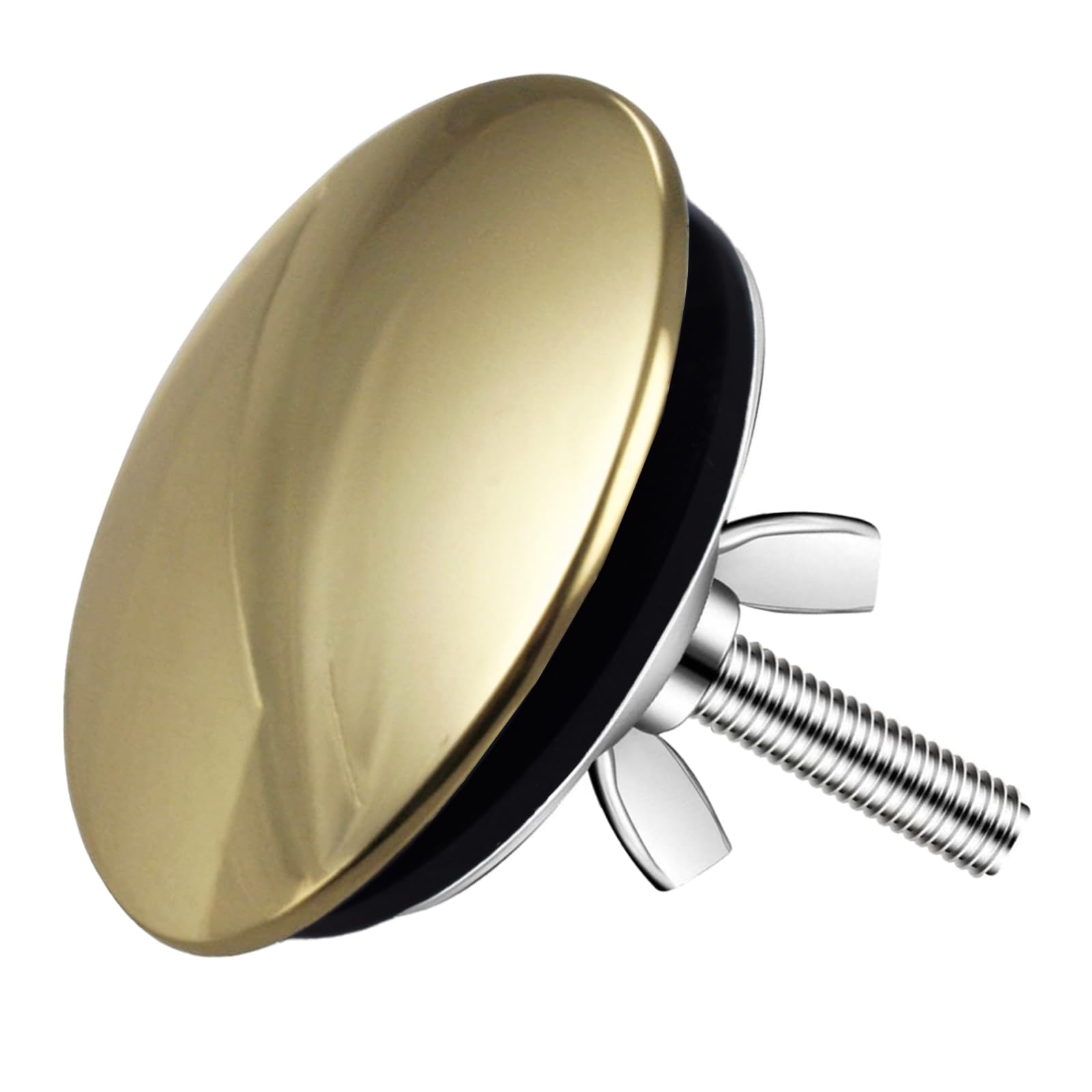 Stainless Steel Kitchen Sink Hole Cover 2 Inch Faucet Hole Cover Kitchen Sink Tap Hole Plate Stopper Cover Blanking Metal Plug, Light Gold