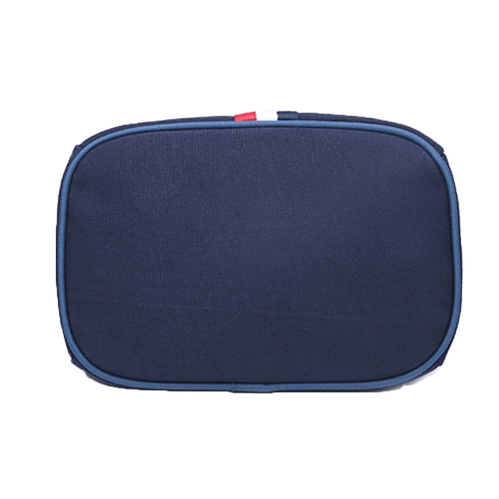 Lunch Bags, Tote Bag Lunch Box Reusable Zip Closure Handbag Back Pocket Picnic Organizer Tote Bag Lunch Organizer Holder Container Lunch Bags Lunch Boxes Lunch Tote for Men, Women, Kids (Dark Blue)