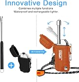 SUPRUS Windproof Waterproof USB C Candle Lighter Outdoor Orange view 8