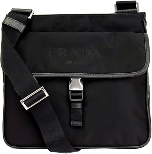 Amazon Prada プラダ 斜め掛けショルダーバッグ メンズ ブラック ナイロン 2vh269 Nero 並行輸入品 Prada プラダ ショルダーバッグ