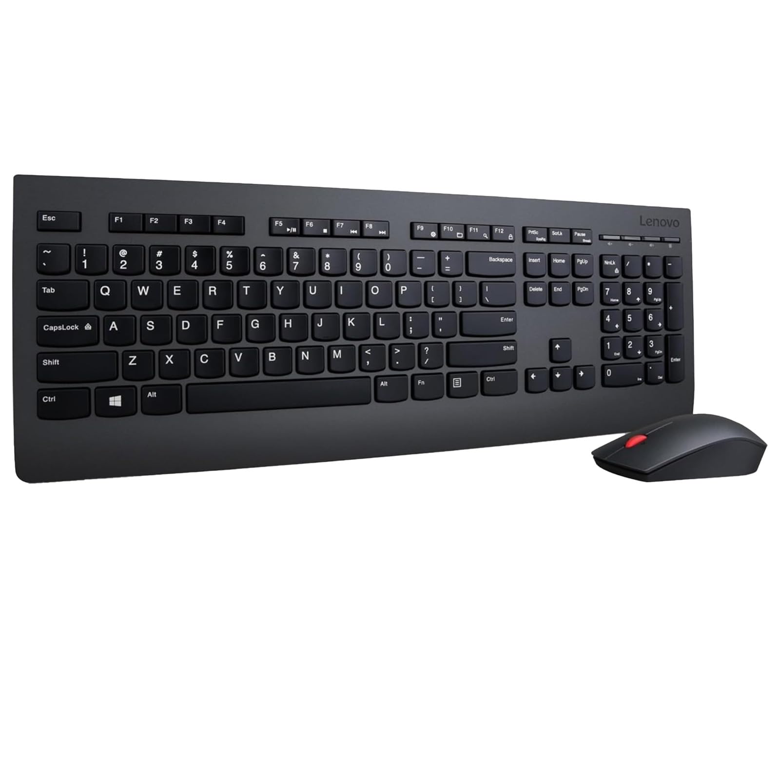 Photo 1 of Lenovo Professional Wireless Keyboard and Mouse Combo, 2.4 GHz USB Wireless Receiver, Full Size Ambidextrous Mouse, 24 Month Battery Life, Black