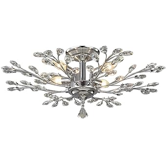 LUXUS DECKENLEUCHTE DECKENLAMPE 71 CM MIT DEKOR BLÄTTER WOHNZIMMER