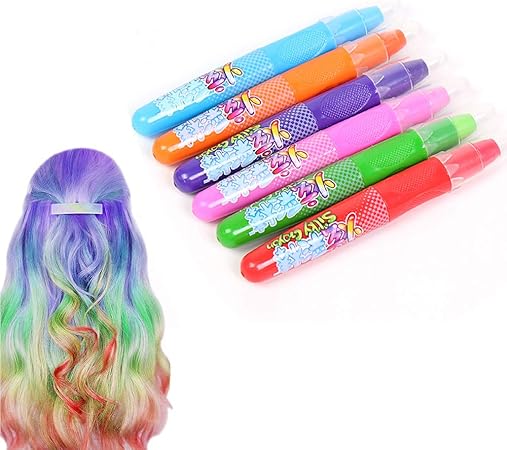Amazon ヘアチョーク パステルチョーク ヘアカラーチョーク 一時的の髪染め１日だけ 洗って落とせる 髪染めヘアスタイリング 6色 セット Md ヘアチョーク 通販