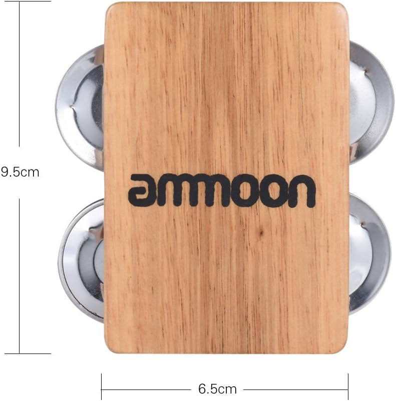 ammoon Cajon Box Drum Companion Accessory 4bell Jingle for