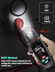 QLUUE Clamp Meter 9999 Counts, Multimeter Measures