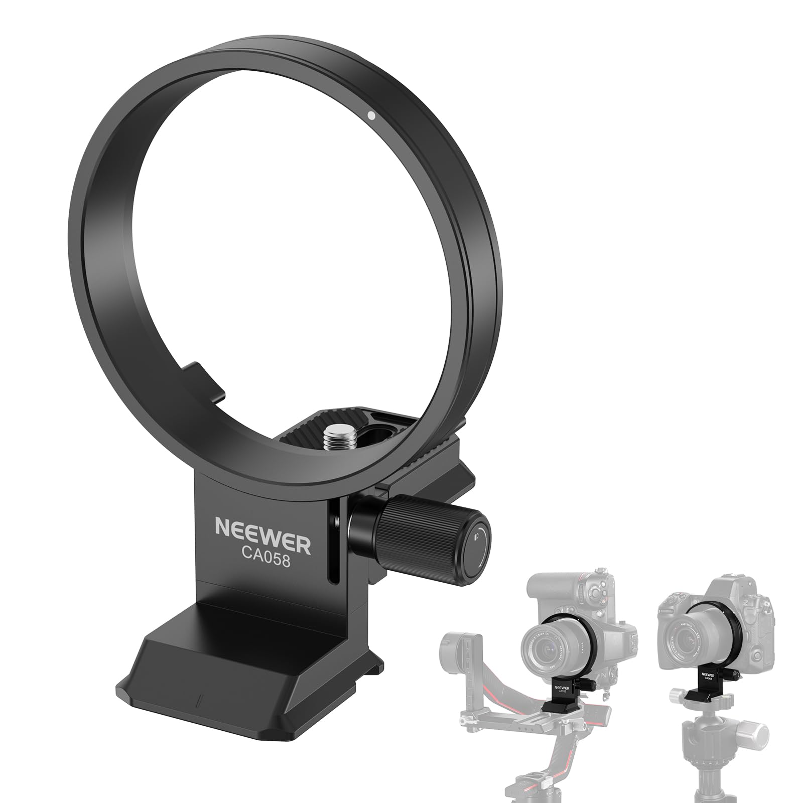 Neewer Rotatable Collar Mount for Nikon Z8/Z7 Z6 FTZ Adapter, Fast Horizontal to Vertical Camera Tripod Mount Ring Compatible with DJI RS 3/2 & Arca Quick Release System, CA058