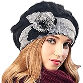 Women's Wool Dress Church Cloche Hat Bucket Winter Floral Hat