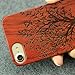 Compatible for Unique iPhone 8 Plus Case, Real Wood Carving Tree & Soft Rubber Corner Cushion Slim Protective for Apple iPhone 7/8 Plus Case