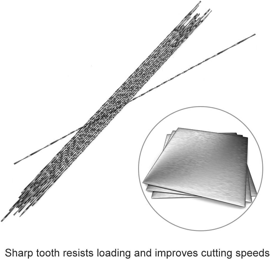 12 Pieces Scroll Saw Blades with Spiral Teeth for Wood Metal Plastic Cutting Sawing Carve Fits Most of Major Saw Brands etc. (2#) - Image 4