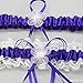 Merya Dress Lace Wedding Garters for Bride Pearl Stretch Prom Garter with Toss Away Purple