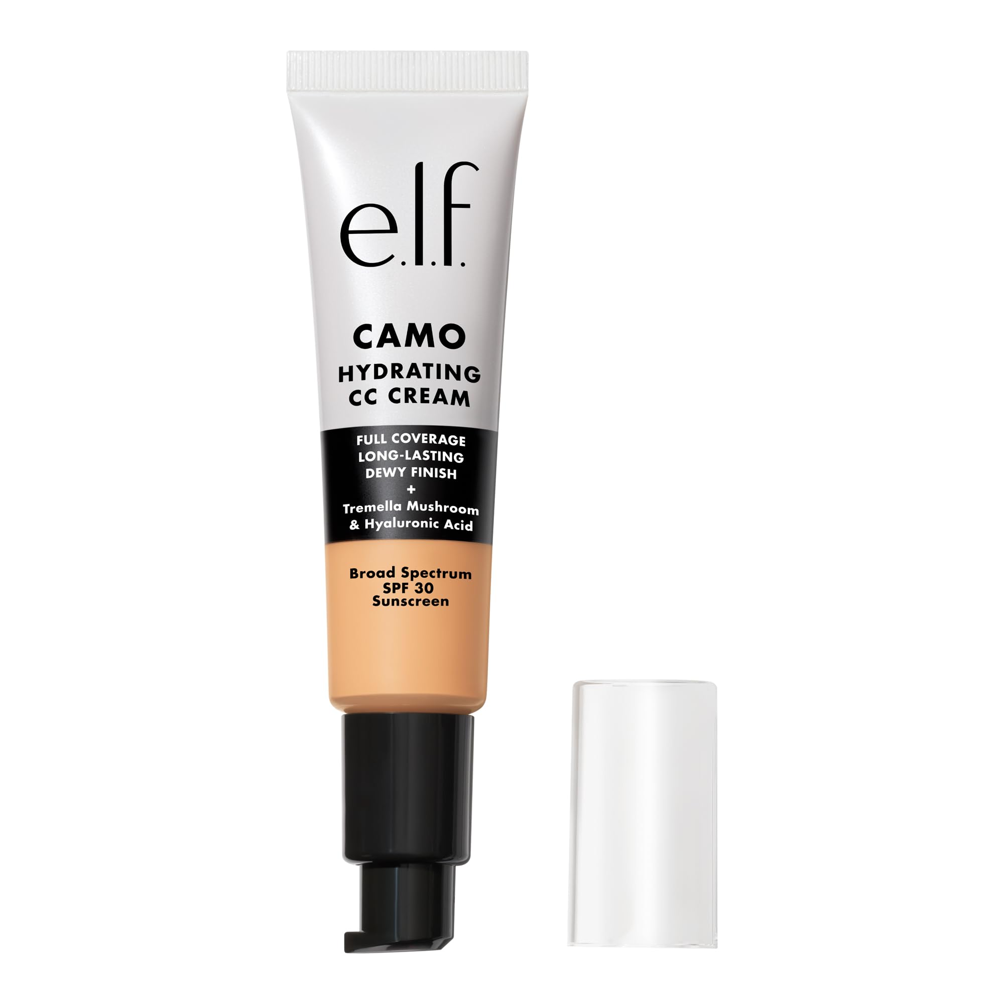 e.l.f. Hydrating Camo CC Cream, Colour Correcting Full Coverage Foundation For A Dewy Finish With SPF 30, Vegan & Cruelty-Free, Light 250W