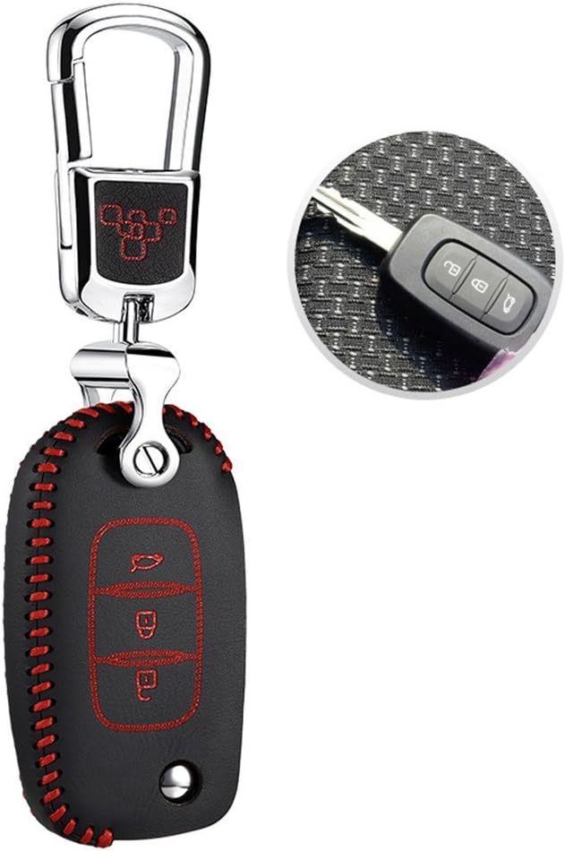 Tucool Racing Remote Car Key Cover for Key Case Key Holder Leather (Red S)