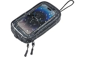 vesaneae 7 Inch Motorcycle Tank Bag with Magnetic, Universal Tank Bag with 7 Strong Magnets, PU Leather Waterproof Mobile Pho