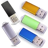 Ebamaz USB Flash Drives 2.0 Metal Key Pack of 5 Colors (512MB,Not GB,Smaller Than 1GB,Blank)