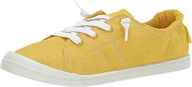Roxy Women's Bayshore Slip On Sneaker Shoe, Yellow/Yellow, 9 M US