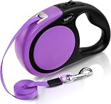 Taglory Retractable Dog Lead 5 m Purple, Anti-Tangle 360° No-Tangle Leash