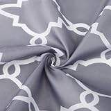 VIROSA Grey Moroccan Shower Curtain 180x180 cm Water Repellent Polyester view 3