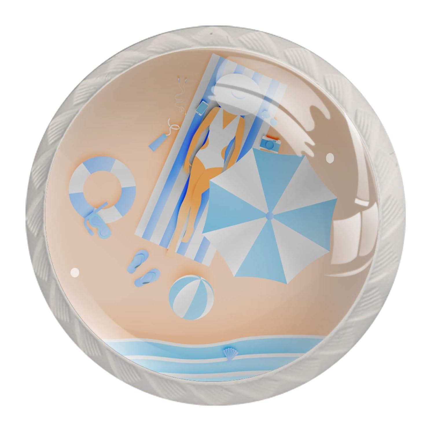 Möbelgriffe Strandkorb Meer Moebelknopf Kristall Baby Kinder Möbel