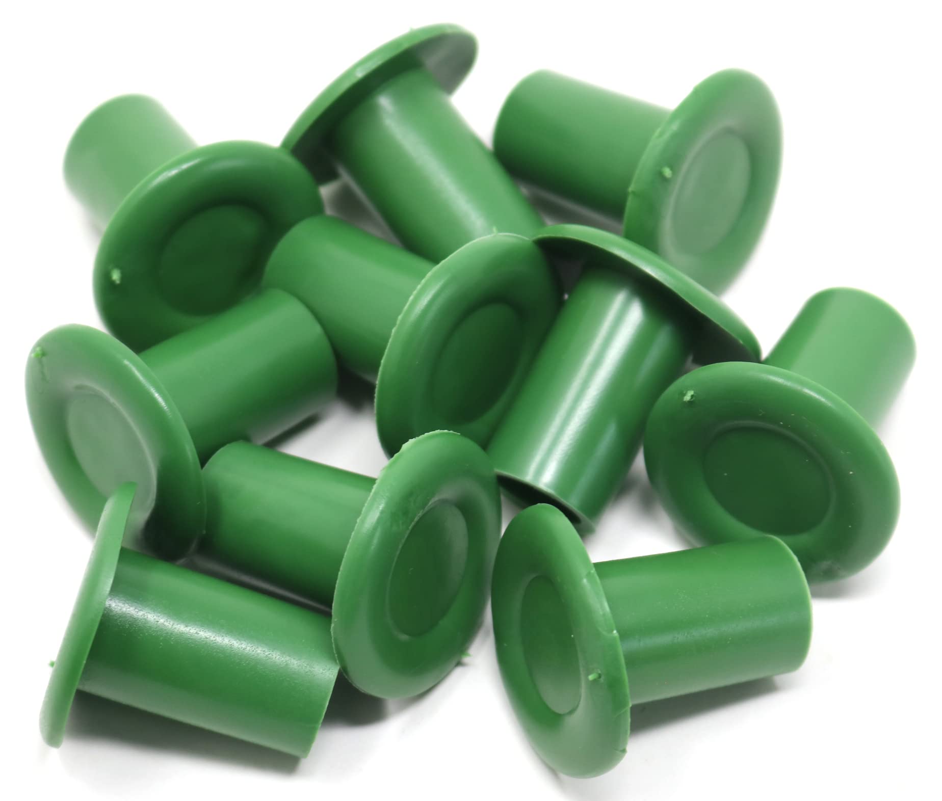 10 x fiXte Garden Cane Bamboo Support Caps Green Rubber Protective Toppers Garden Farm Home