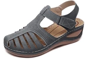 Generic Orthopedic Sandals for Women 2024 Women's Wedge Sandals Summer Closed Toe Sandal for Women Platform Dressy Wedges