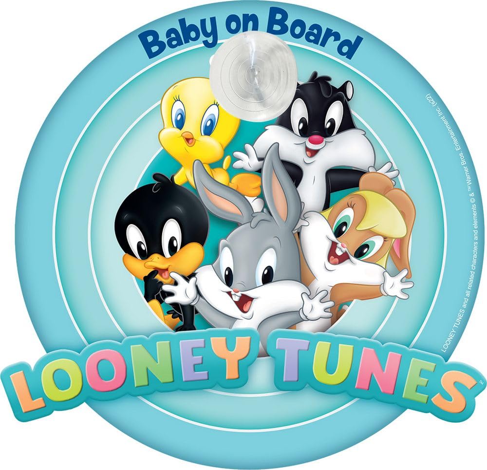 Baby On Board Baby On Board Warner Bros Looney Tunes Car Safety Sign with Suction Cup Mount