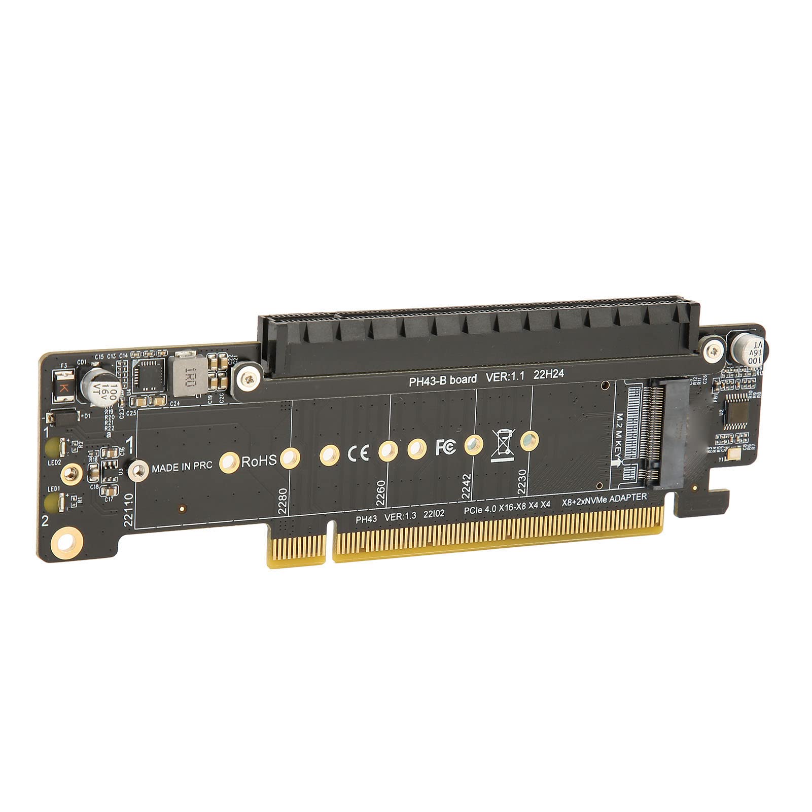 Bewinner Pcie X16 Expansion Card, M.2 NVMe Controller Expansion Card, Pcie X16 to X8 X4 X4 Split Expansion Card, Support PCIE4.0 Downward Compatible with 3.0