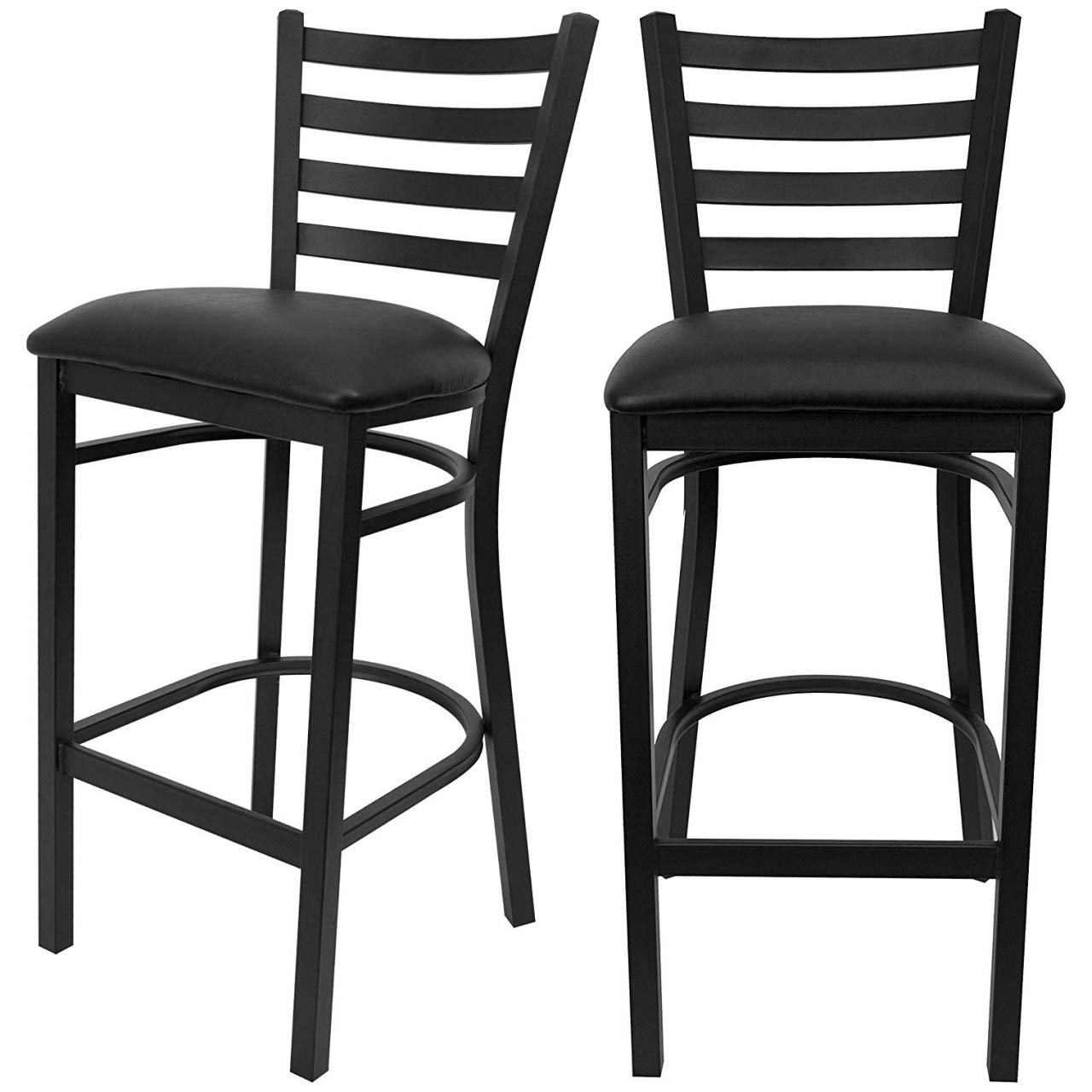 Best Ladder Back Restaurant Bar Stool In Black