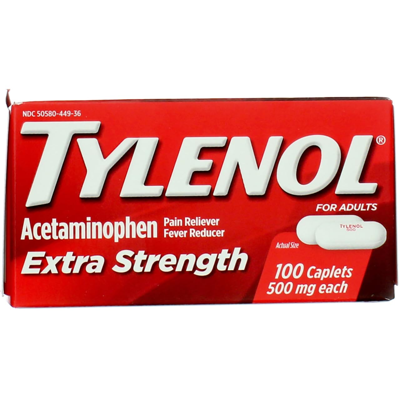 Photo 1 of Tylenol Extra Strength Caplets with 500 mg Acetaminophen, Pain Reliever & Fever Reducer, 100 ct EXP---02/2029