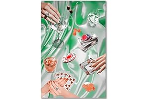 cupmod Vintage Poker Paint by Numbers Kit for Adults Beginner,DIY Acrylic Oil Painting by Number Kits for Adults Canvas without Frame,Watercolor Paint by Number Kits for Home Wall Decor 16x20inch