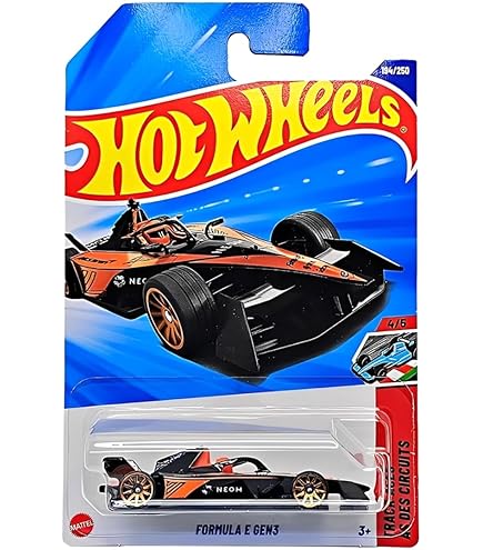 Amazon.com: Hot Wheels Formula-E Gen 3 Race Car (Black/Blue), HW