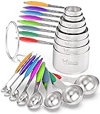 Measuring Cups & Spoons Set of 16, Wildone Premium