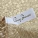 PONY DANCE Sequins Table Runner - Rectangle Glitzy Sparkling Decorative Table Runners, Event Dinner Birthday Party/Wedding/Christmas Decor, 12 by 108 inch, Light Gold