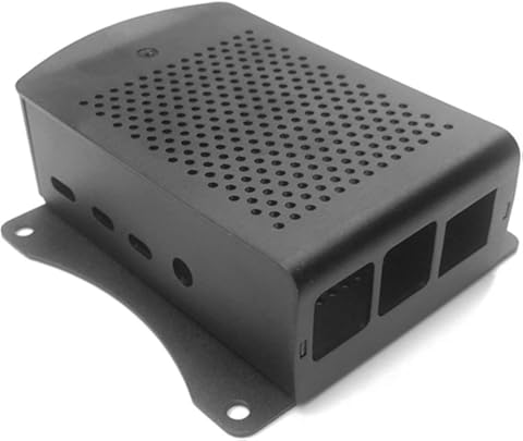 Kurphy para Raspberry Pi 4B Carcasa de Aluminio Carcasa metálica Negra Carcasa Negra Carcasa Negra para RPI 4 Modelo B RPI 4B Carcasa