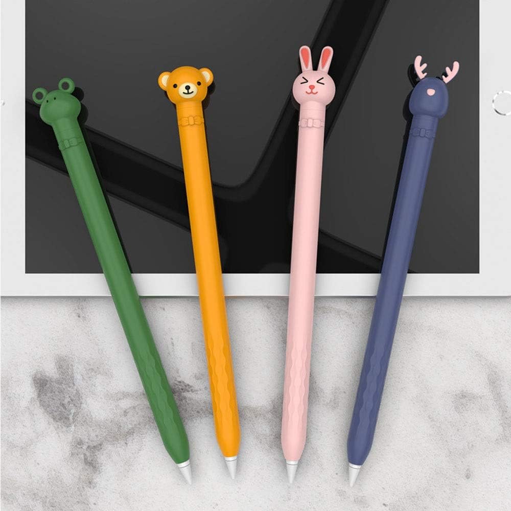 HONEYY Cute Animal Pencil Case for Apple Pencil Silicone Sleeve for 1st Generation Holder Protective Skin Cover Case Non-Slip Pencil Tip Cover for iPad (Color : Frog)