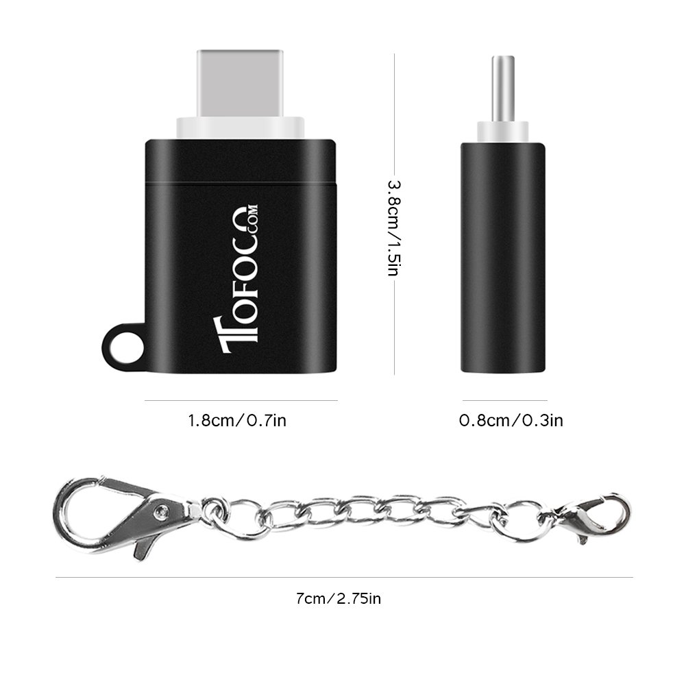 USB C to USB A Adapter 2PCS, USB 3.1 Type C(Thunderbolt 3 Compatible) Port Male Adapter for 2016 MacBook Pro, MacBook 12\