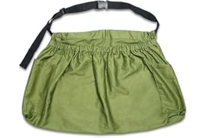 HYDREAM Harvesting Apron,Garden Harvest Apron,Perfect for Weeding,Vegetables,Fruits,Berry Picking,Gathering Eggs Herb,Canvas Harvest Apron Waist Belt for Gardeners Women Men with 2 Pockets Handsfree
