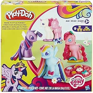 Amazon.com: Illuminations Play-Doh My Little Pony Make 'n Style Ponies, 4 moldes para crear cada tipo de pony: Tierra, Pegaso, Unicornios y Princesas: Toys \u0026 Games